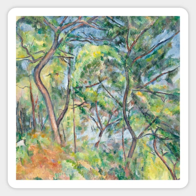 Undergrowth by Paul Cezanne Sticker by Classic Art Stall